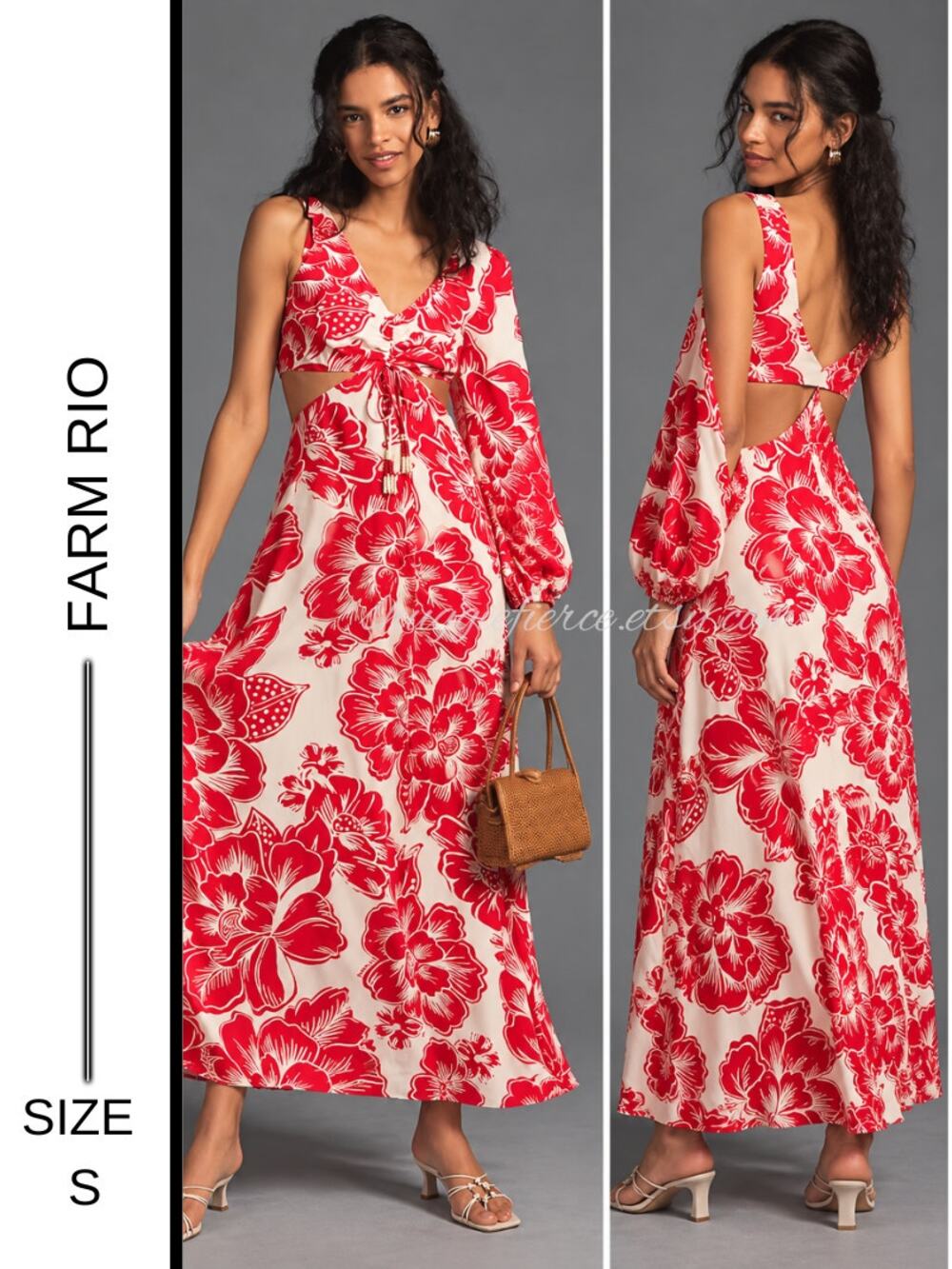 MSRP: $259 | ✨ Farm Rio Red Floral One-Shoulder Dress | Size S | DRYCLEANED✨